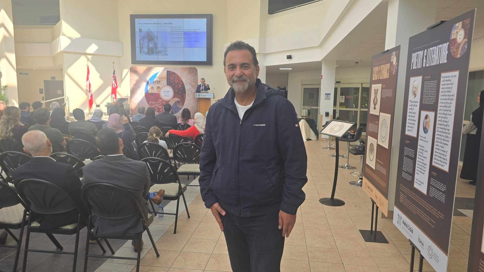 Amir Henry at an art and literature exhibition at Oakville Town Hall