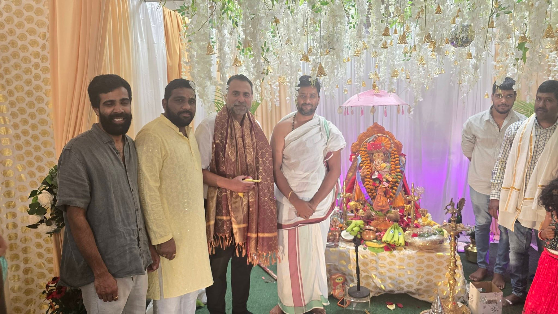 Amir Henry attending a temple ceremony