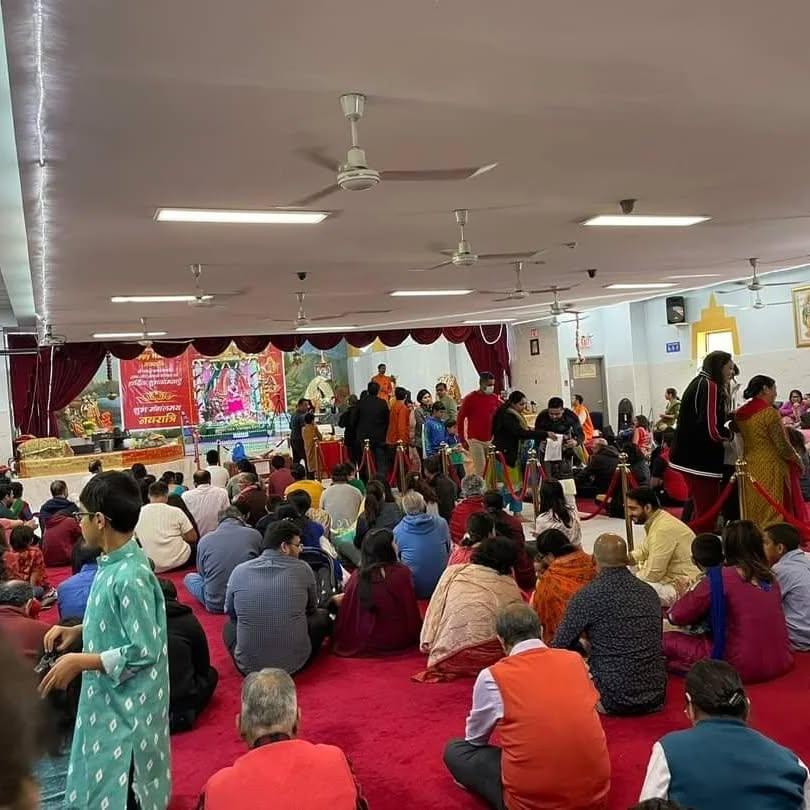 A crowded temple gathering Amir Henry attended