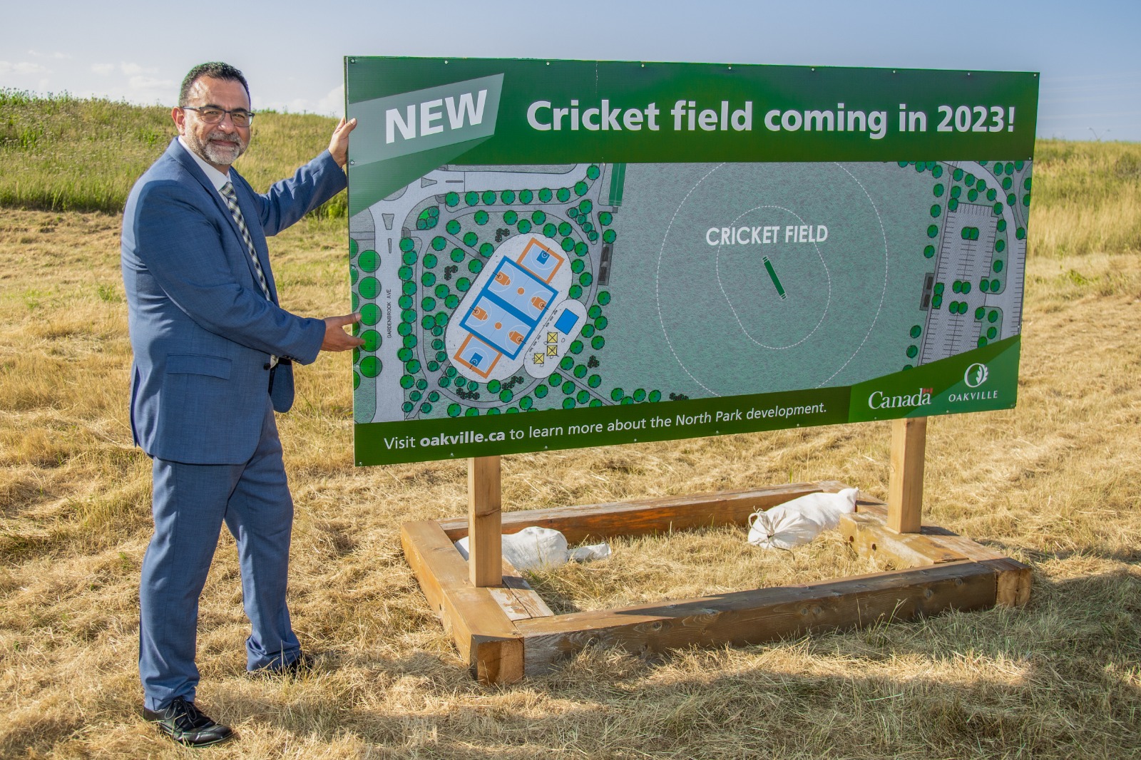 Amir Henry at the North Park cricket field announcement