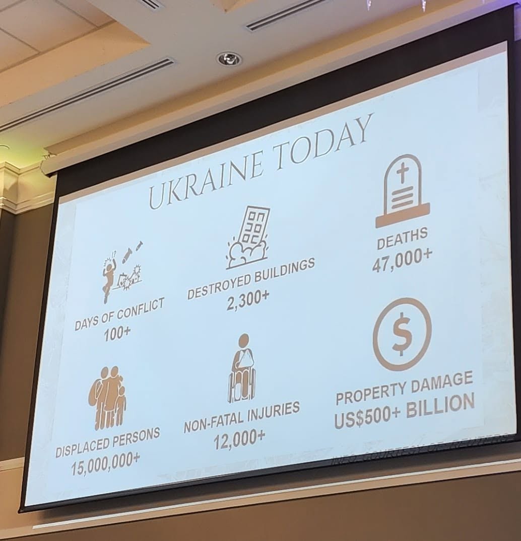 Amir Henry at a community event supporting Ukraine